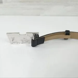 St. John Black and Silver Women\'s Belt Size Small $195 NWOT St. John | Accessories | St John Black Leather Belt Womens  main image 4